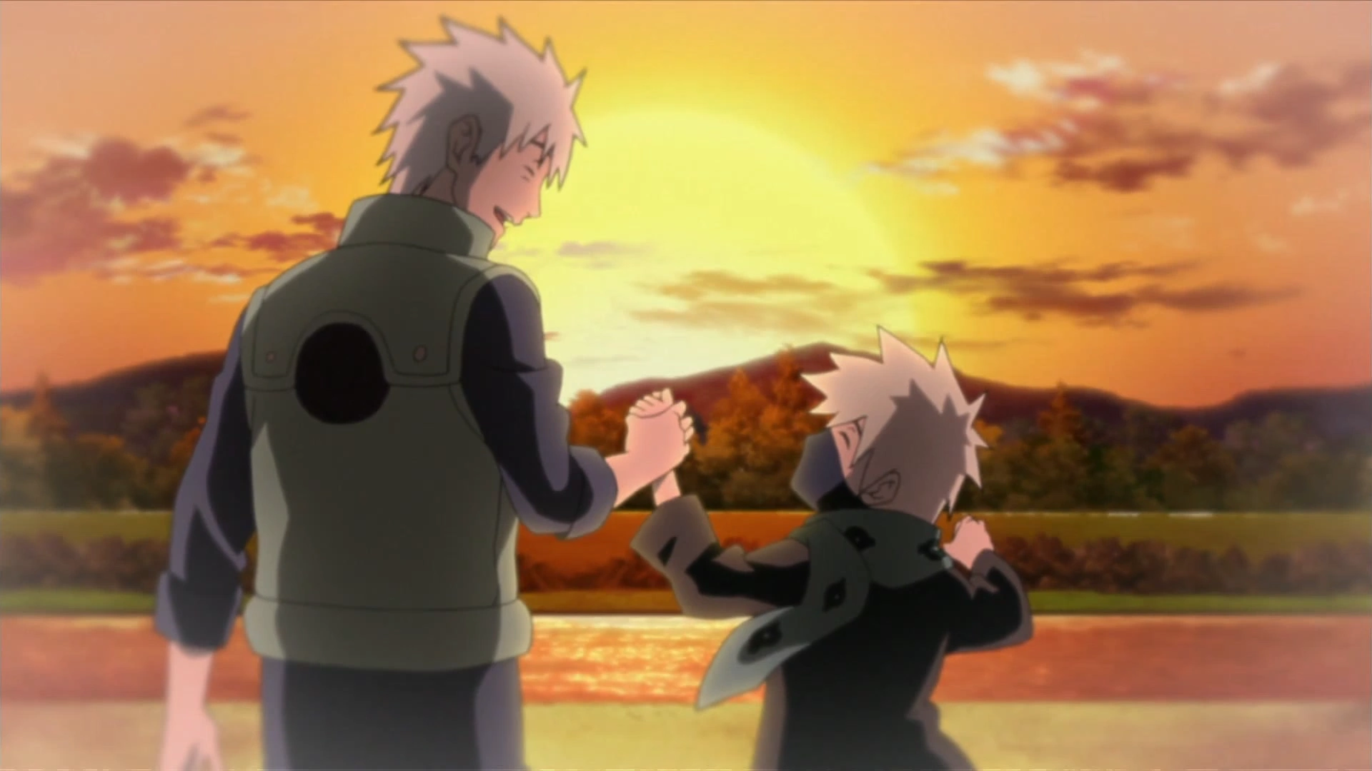 Minato conhece Kakashi após a morte de Sakumo Hatake - Naruto Shippuden 