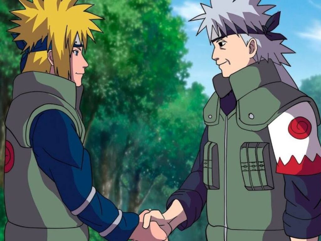 Minato conhece Kakashi após a morte de Sakumo Hatake - Naruto Shippuden 
